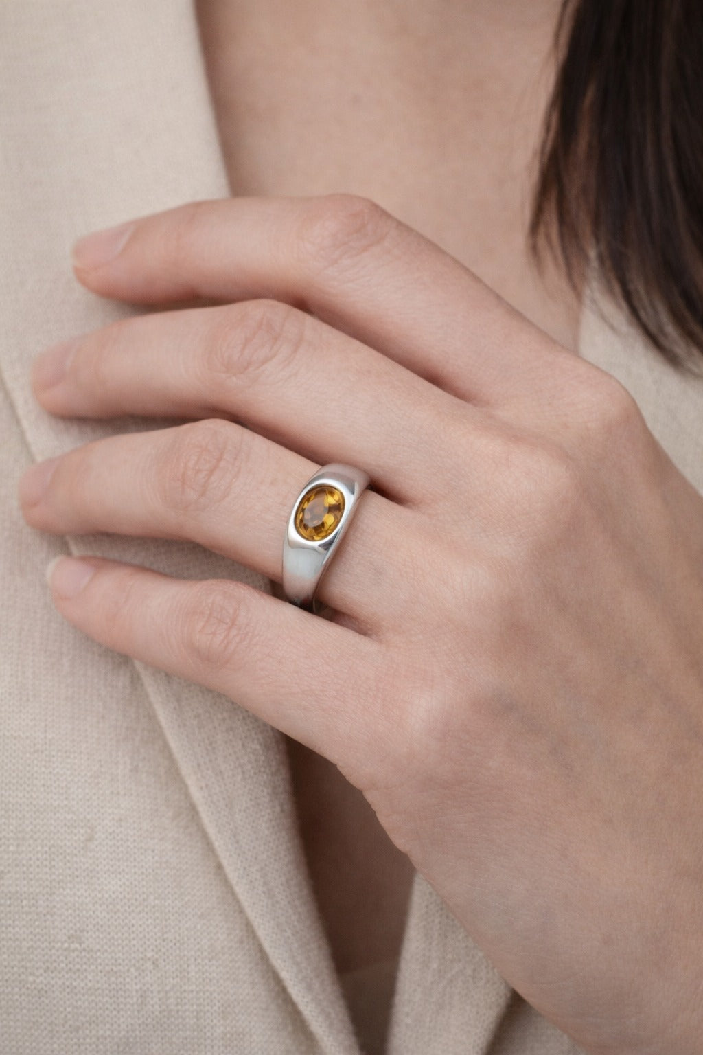 The Aurelia Ring with Yellow Sapphire